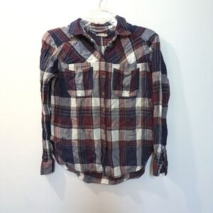 Ace Delivery (Nordstrom) Plaid Button Down, Women's XS